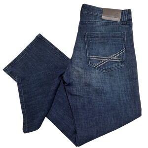 TK Axel Mens Slim Boot Jeans W34 L30 Dark Wash Denim Casual